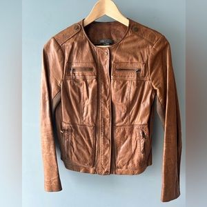 Vince brown leather jacket